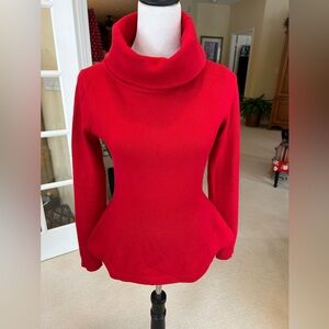 Ralph Lauren Vibrant Red Cotton Cashmere Sweater size small NWOT